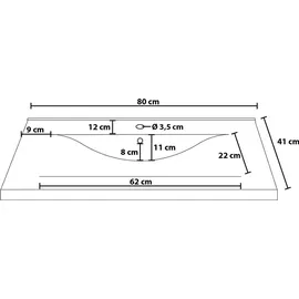 Home Deluxe Badmöbel WANGEROOGE BIG 80 cm S - Weiß