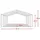 TOOLPORT Partyzelt 5 x 10 m inkl. Seitenteile rot/weiß (6174)