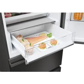 Haier HTW5618ENPT 3D 60 Serie 5 Kühl-Gefrierkombination (360 l, 1850 mm hoch, Schwarz)