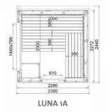 InfraWorld Fasssauna Infraworld Luna 1 Außensauna mit Lärche-Fassadenprofile versch.