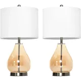 Homcom Tischlampen Bernstein 2 St.