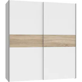 Forte Longline 170 x 190,5 x 61 cm weiß/weiß/sonoma eiche