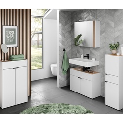 Tchibo - Waschbecken-Unterschrank »Aalborg« - 80x34x60cm - schwarz - Holz