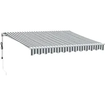 vidaXL Markise Automatisch mit LED Anthrazit & Weiß 300x250 cm