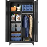 Songmics OMC018BD01 Garderobenschrank 80 x 40 x 165 cm Mattschwarz