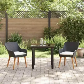 vidaXL Garten Essgruppe 3-tlg. Schwarz