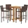 vidaXL Gartenbar Set 5-tlg. Braun