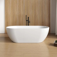 rivea Malie Freistehende Badewanne für individuelle Ab- und Überlaufsysteme L: 180 B: 80 cm, BR0072WH,