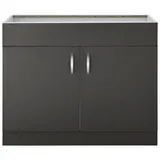 wiho Küchen Spülenschrank »Flexi«, Breite 100 cm, grau