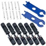 Revolt 26-tlgs. Solarpanel-Stecker-Anschluss-Set mit Spannwerkzeug, IP67