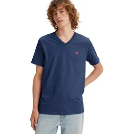 Levi's T Shirt Housemark Tee mit V Neck in Dunkelblau L