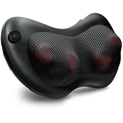 NAIPO Massagekissen Shiatsu Massagegeräte für Nacken Schulter Rücken 3D-rotieren