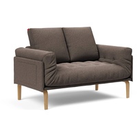 INNOVATION LIVING Schlafsofa Rollo Bow Stoff Grau Taupe