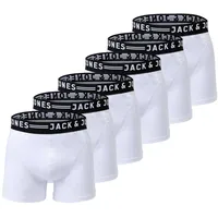 JACK & JONES Boxershort 6er Pack in Weiß 2XL