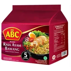 ABC Instant Nudeln (Suppe) Huhn Zwiebel 5er Pack (65Gx5)