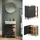Vicco Waschbeckenunterschrank Karen 60 x 65 cm Braun/Anthrazit