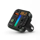 Nedis Kfz Audio FM Transmitter / Fest / freisprechend / 1" - Amber Screen / PD 18 W / Bass Boost / Google Assistant/Siri / Schwarz