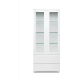 MID.YOU Vitrine IMAGE 80 x 191 x 40 cm Weiß