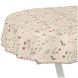 ANRO Tischdecke LANA Thalia-Azulejos Wachstuch 2.0 Hochwertig (Einzelstück 1-tlg), wasserabweisend Thalia-Azulejos Beige Oval 160x140cm beige Oval | 140 cm x 160 cm