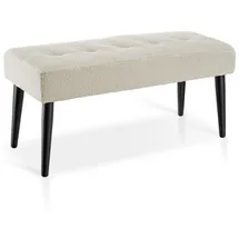 Tectake Sitzbank gepolstert Beige 95 x 38 x 45 cm