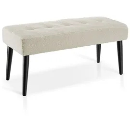 Tectake Sitzbank gepolstert Beige 95 x 38 x 45 cm