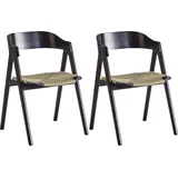 Hammel Furniture Holzstuhl Findahl by Hammel Mette Wasserhyazinthe schwarz 2er Set