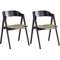 Hammel Furniture Holzstuhl Findahl by Hammel Mette Wasserhyazinthe schwarz 2er Set
