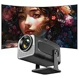 Mini Beamer,4K 1080P Smart Beamer,Projektor Tragbarer mit WiFi 6 und Bluetooth 5.4,Auto Trapezkorrektur Videoprojektor,180°Dreh Beamer Heimkino Outdoor Projector