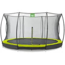 EXIT TOYS Silhouette Bodentrampolin 366 cm inkl. Sicherheitsnetz grün