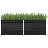 vidaXL Garten-Hochbeet verzinkter Stahl 240 x 80 x 77 cm Anthrazit