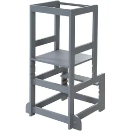 roba Lernturm grau 90 x 40 cm Holz lackiert