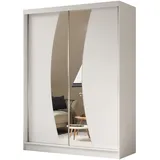 altdecor Schiebetürenschrank VOXI 160 x 216 x 61 cm Weiß