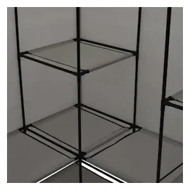 vidaXL Eckkleiderschrank Grau 130 x 87 x 169 cm