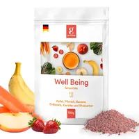 GREENORA Superfoods Green Powder Spirulina, Spinat, Ingwer, Grünkohl, Mango, Kiwi Smoothie Bowl Pulver. 100% Natürlich. Gefriergetrocknetes (Wellbeing Doypack 100 g)