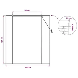 vidaXL Bambusrollo 160 x 160 cm Braun