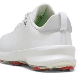 Puma "IGNITE Blaze 2 Golfschuhe Damen", Damen, Gr. 40, weiß (weiß peach frost rot), Obermaterial: Synthetik, Textil, Kuhleder; Futter: Textil; Innensohle: Textil; Laufsohle: Synthetik, Schuhe