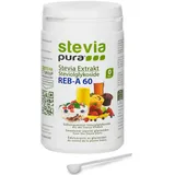 steviapura | Reines Stevia-Extrakt Pulver - Steviosid - Hochkonzentriertes Süßungsmittel aus der Pflanze | 100% Stevia davon Reb-A 60% OHNE Zusätze | OHNE Zucker | 100 g Dose mit Dosierlöffel