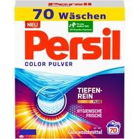 Persil Color Pulver (70 Waschladungen), Colorwaschmittel mit Tiefenrein-Plus Technologie bekämpft hartnäckigste Flecken, Waschpulver für leuchtende Farben