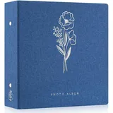 Lanpn Fotoalbum 10x15 1000, Extra Großes XXL Leinen Einstecken Einsteckalbum für Hoch und Querformat Fotos Bilder Grün