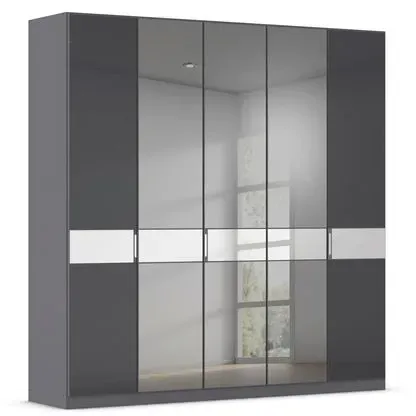 rauch ORANGE Kleiderschrank Versity 226 x 229 cm Glas Basalt