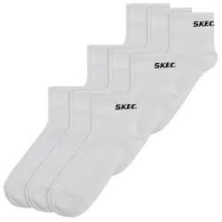 Skechers Unisex Quarter Socken Mesh Ventilation - 6er 9er 12er Multipack in 39-42 9 Paar Weiß 9er Pack