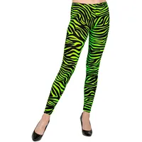 W WIDMANN MILANO Party Fashion - Leggings 80er Jahre, 80s, Disco Fieber, Bad Taste, Streifenmuster, Mottoparty, Karneval