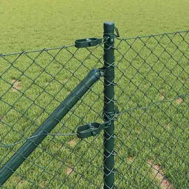 vidaXL Zaunpfosten 10 x 0,4 m Grün/Stahl