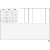 GÜSS Kalender Schreibtischunterlage Schreibunterlage 60x40cm Papier mit Kalendarium 2027/2028/2029 weiß