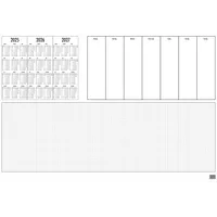 GÜSS Kalender Schreibtischunterlage Schreibunterlage 60x40cm Papier mit Kalendarium 2027/2028/2029 weiß