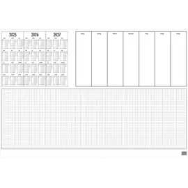 GÜSS Kalender Schreibtischunterlage Schreibunterlage 60x40cm Papier mit Kalendarium 2027/2028/2029 weiß