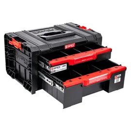 QBRICK SYSTEM Profi Werkzeugkiste mit 2 Schubladen blau 450 x 310 x 244 mm
