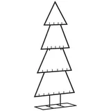 vidaXL Metall-Weihnachtsbaum für Dekorationen Schwarz 125 cm Modell 4