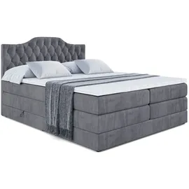 altdecor Boxspringbett VILA-1 KING - 160x200 - H3/H4 - Dunkelgrau