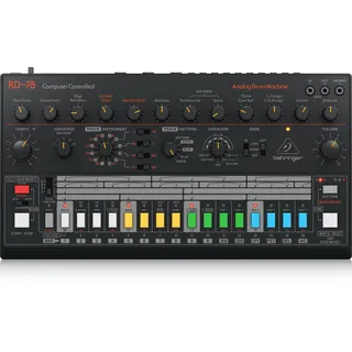 Behringer RD-78 Classic Analog Drum Machine mit 15 Drum-Sounds, 34 Rhythmus-Presets, 16-Step Sequencer für Musikproduktion und Live-Performance